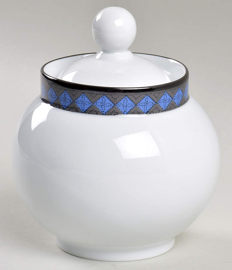 Ruby Flowers Sugar Bowl & Lid by Dansk-1