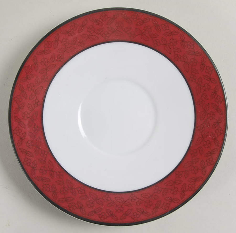 Ruby Flowers Saucer for Flat Cup by Dansk-1