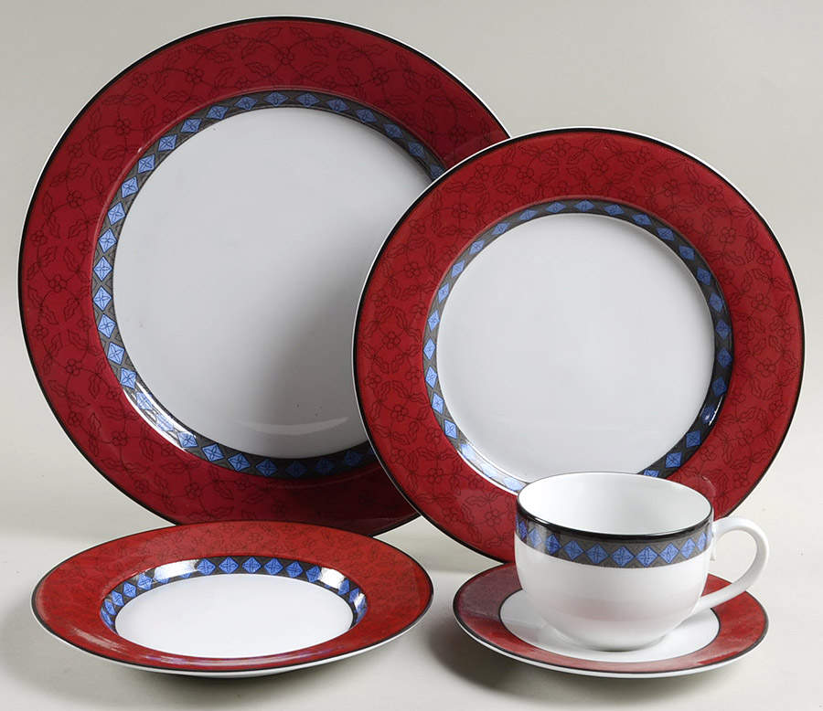 Ruby Flowers 5 Piece Place Setting by Dansk-1