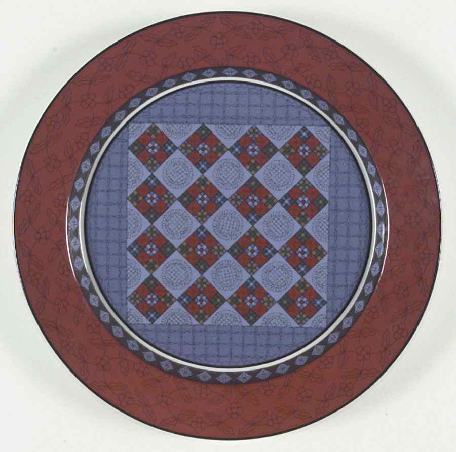 Ruby Flowers 13" Chop Plate (Round Platter) by Dansk-1