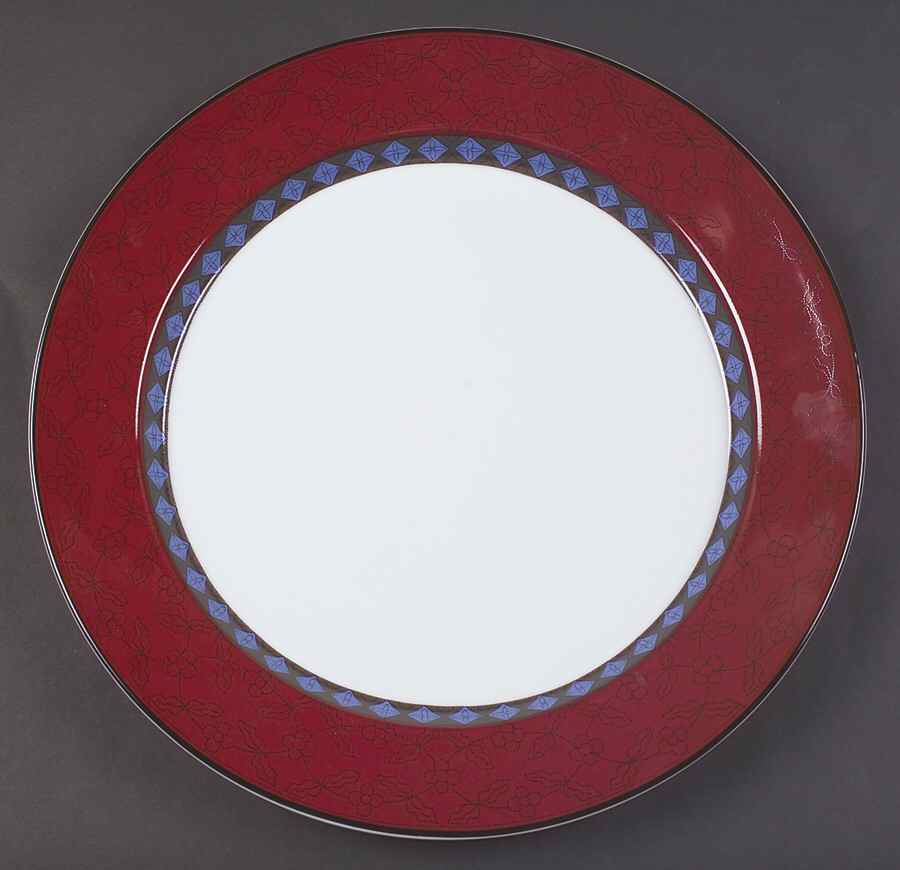 Ruby Flowers 13" Chop Plate (Round Platter) by Dansk-1
