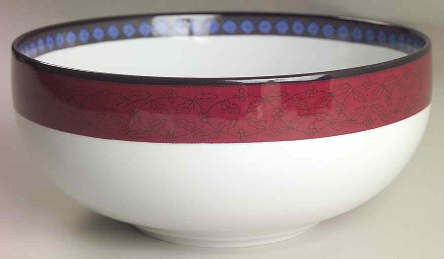 Ruby Flowers 8" Round Vegetable Bowl by Dansk-1