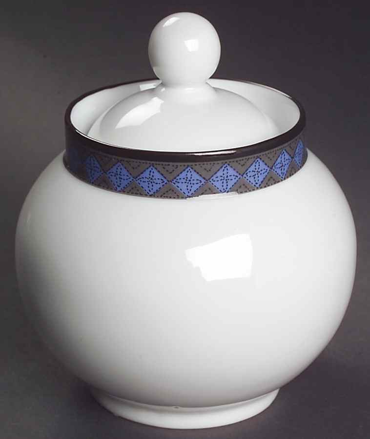Ruby Flowers Sugar Bowl & Lid by Dansk-1