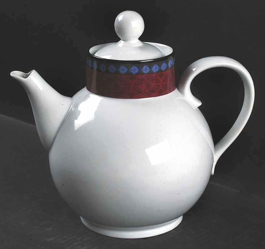 Ruby Flowers Tea/Coffee Pot & Lid by Dansk-1