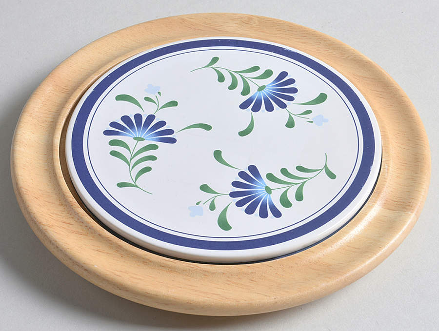 Sage Song Wood Cheese Board with Ceramic Tile by Dansk-1