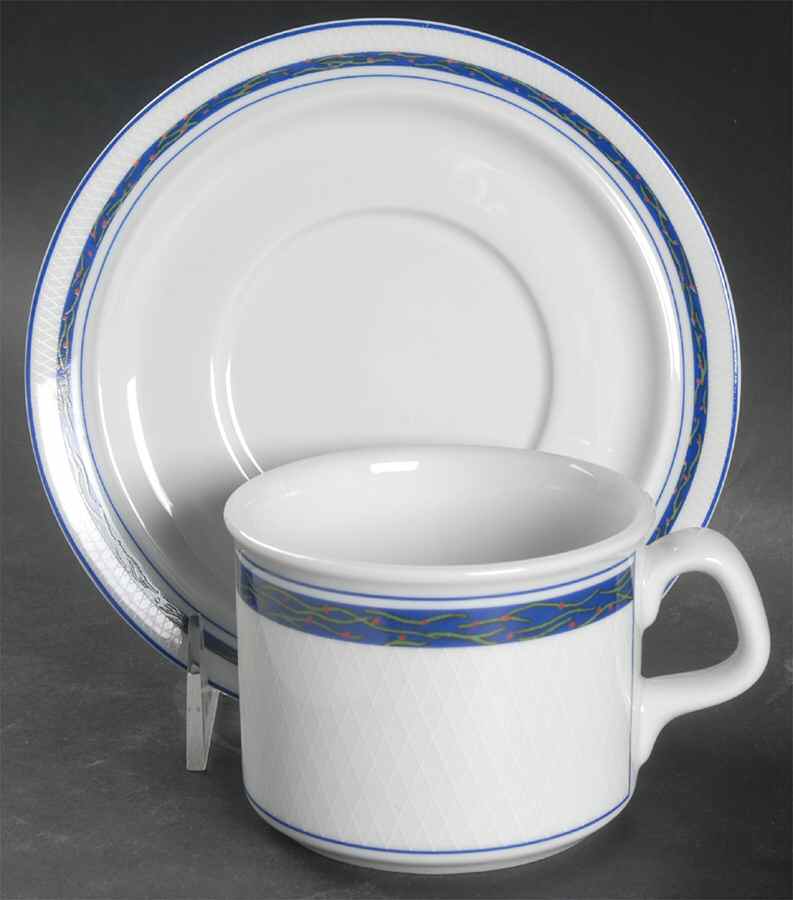 New Scandia Flat Cup & Saucer Set by Dansk-1