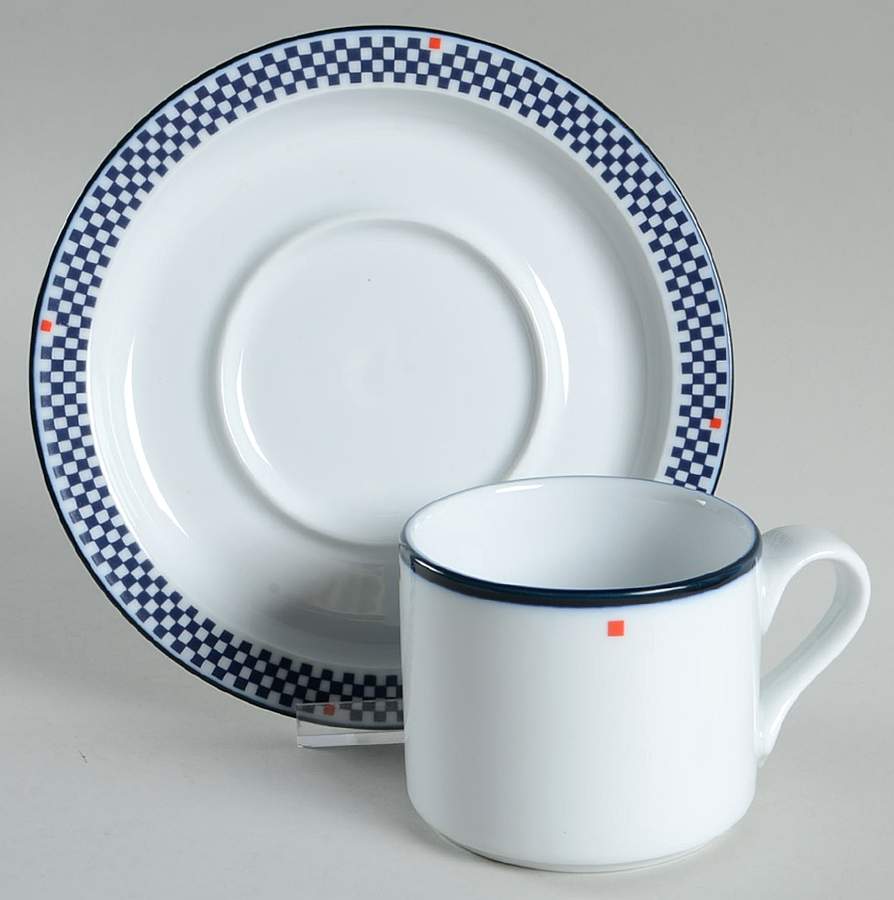 Solvang Flat Cup & Saucer Set by Dansk-1