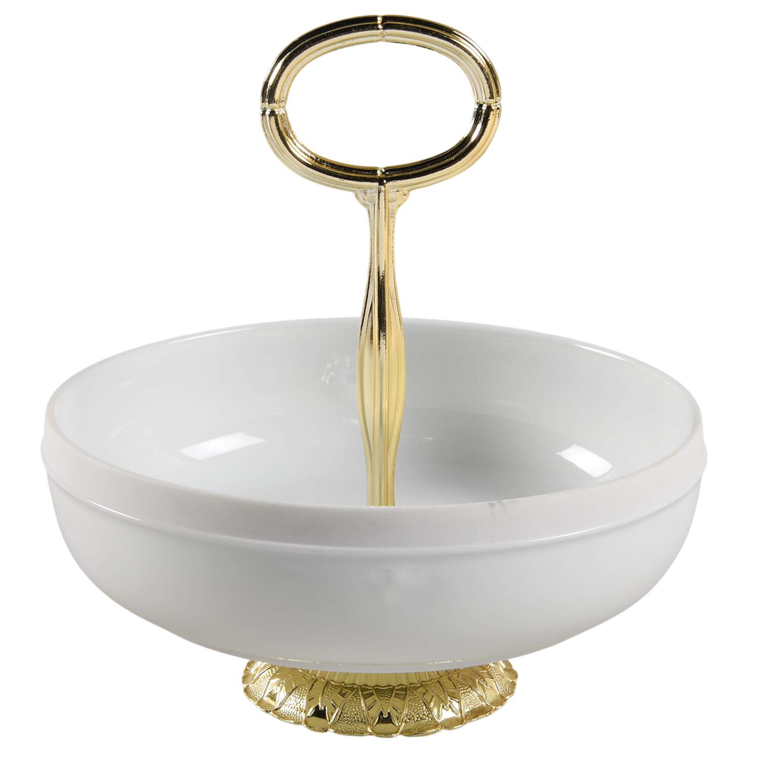 Statement 6"-7" Handled Footed Nut Dish HC by Dansk-1