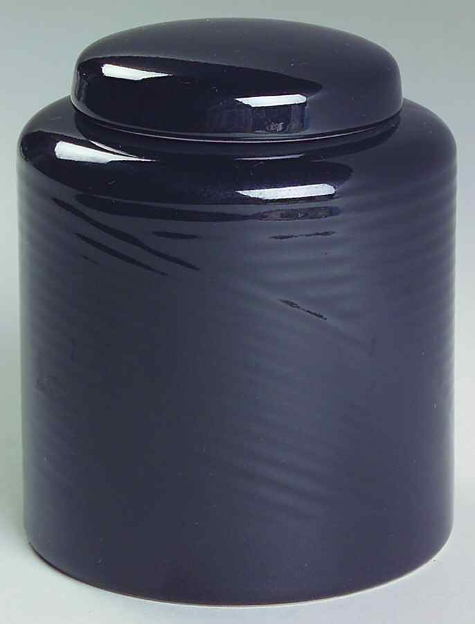 Tapestries Midnight Black Sugar Bowl & Lid by Dansk-1