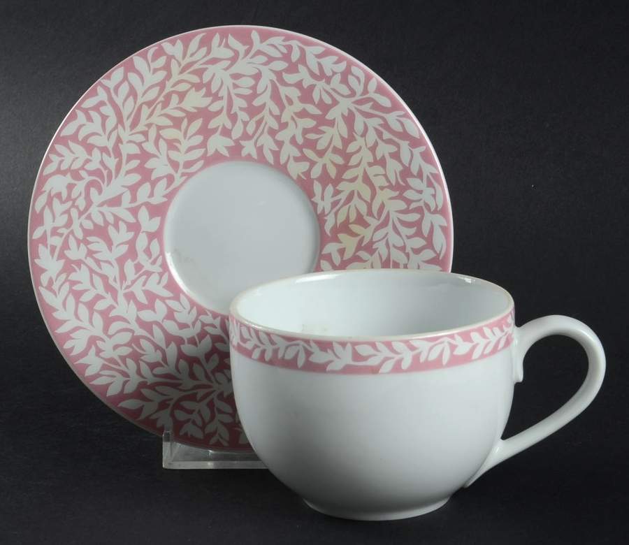 Trellis Rose Flat Cup & Saucer Set by Dansk-1