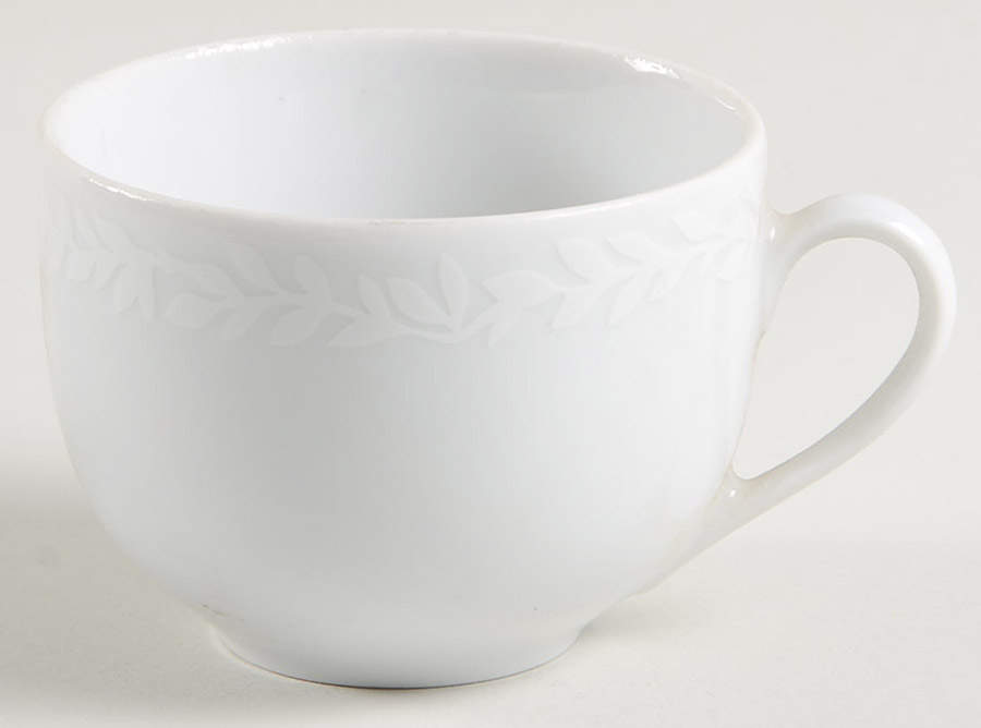 Trellis White Flat Demitasse Cup by Dansk-1