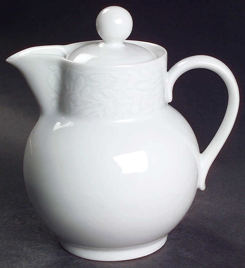Trellis White Creamer & Lid by Dansk-1