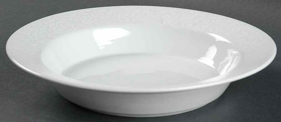 Trellis White Rim Soup Bowl by Dansk-1