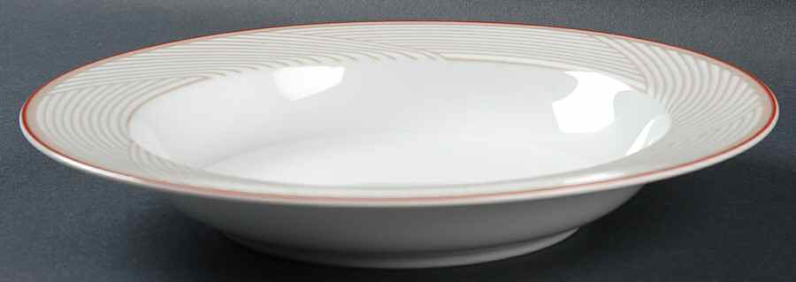 Twill Red Large Rim Soup Bowl by Dansk-1