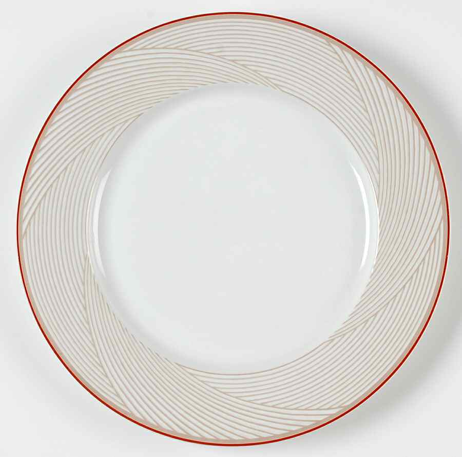 Twill Red 12" Chop Plate (Round Platter) by Dansk-1