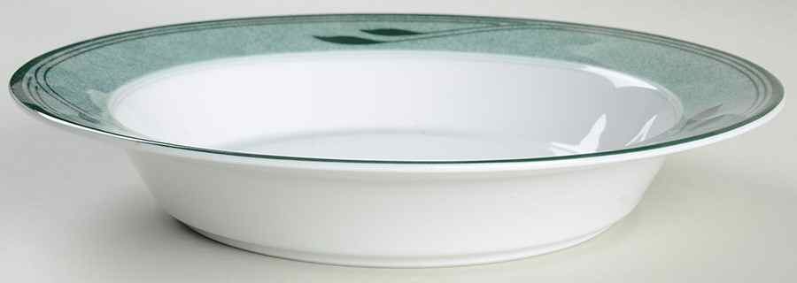 Willoworks Green Rim Soup Bowl by Dansk-1
