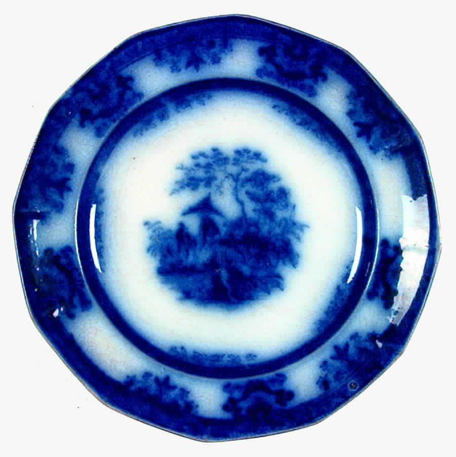 Amoy (Flow Blue) Salad Plate by Davenport-1