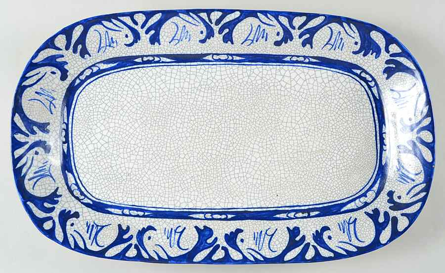 Rabbit 17" Oval Serving Platter by Dedham-1