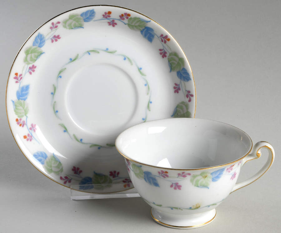 Maywood (Japan) Footed Cup & Saucer Set by Dean & Kite (Japan)-1