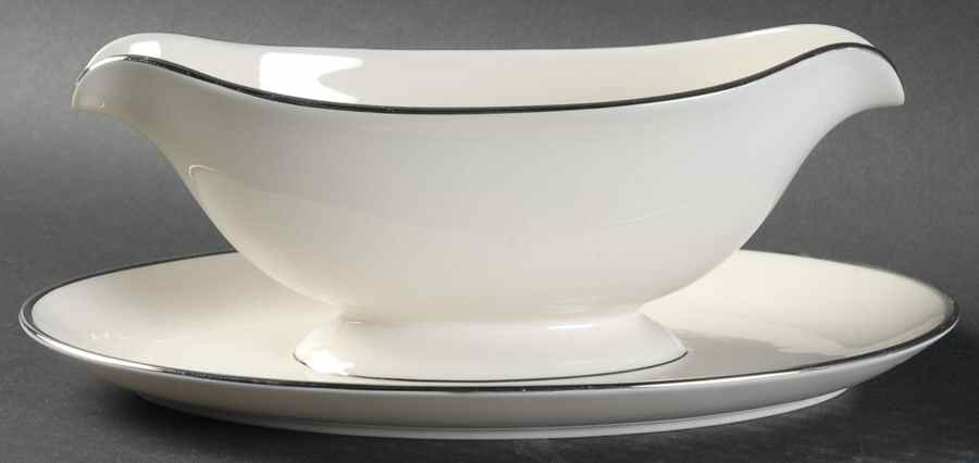 Eternity Gravy Boat with Attached Underplate by Delcrest-1