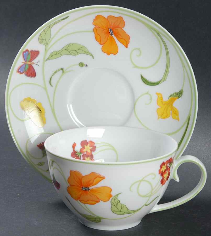 Alice Flat Cup & Saucer Set by Denby-Langley-1