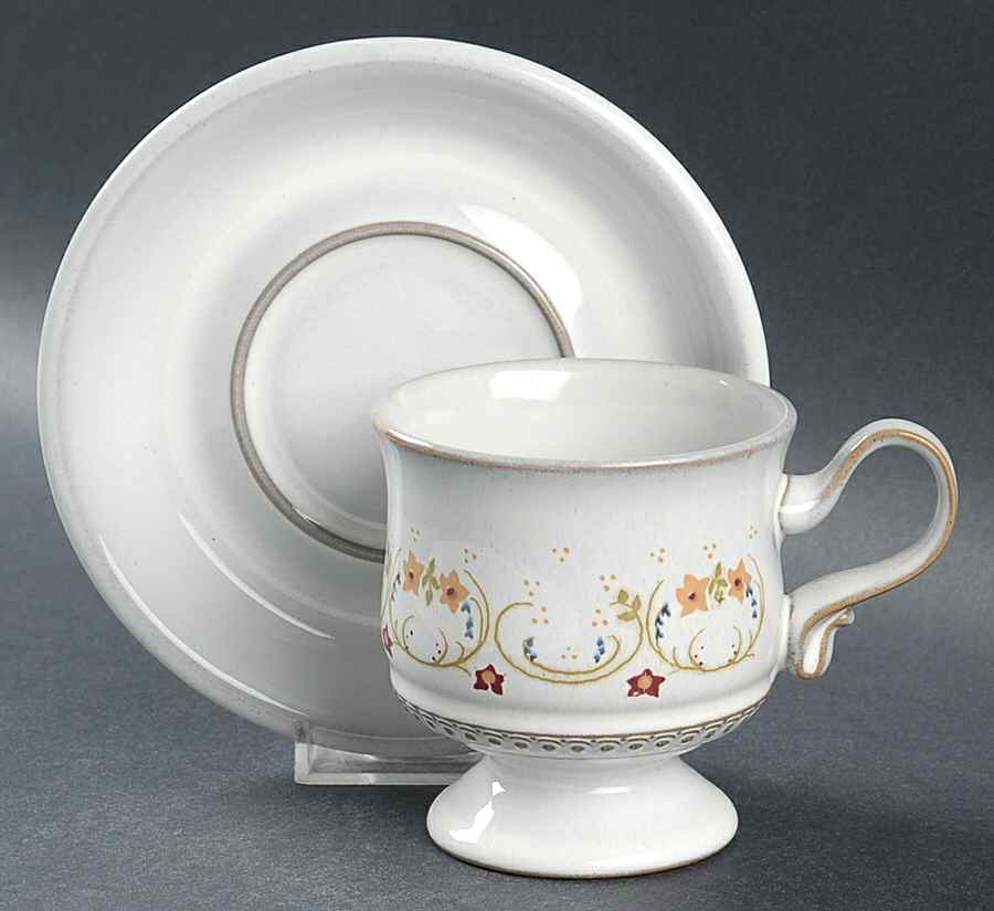 Avignon Footed Cup & Saucer Set by Denby-Langley-1