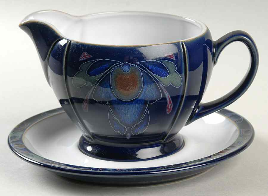 Baroque Open Sauce Boat & Underplate by Denby-Langley-1