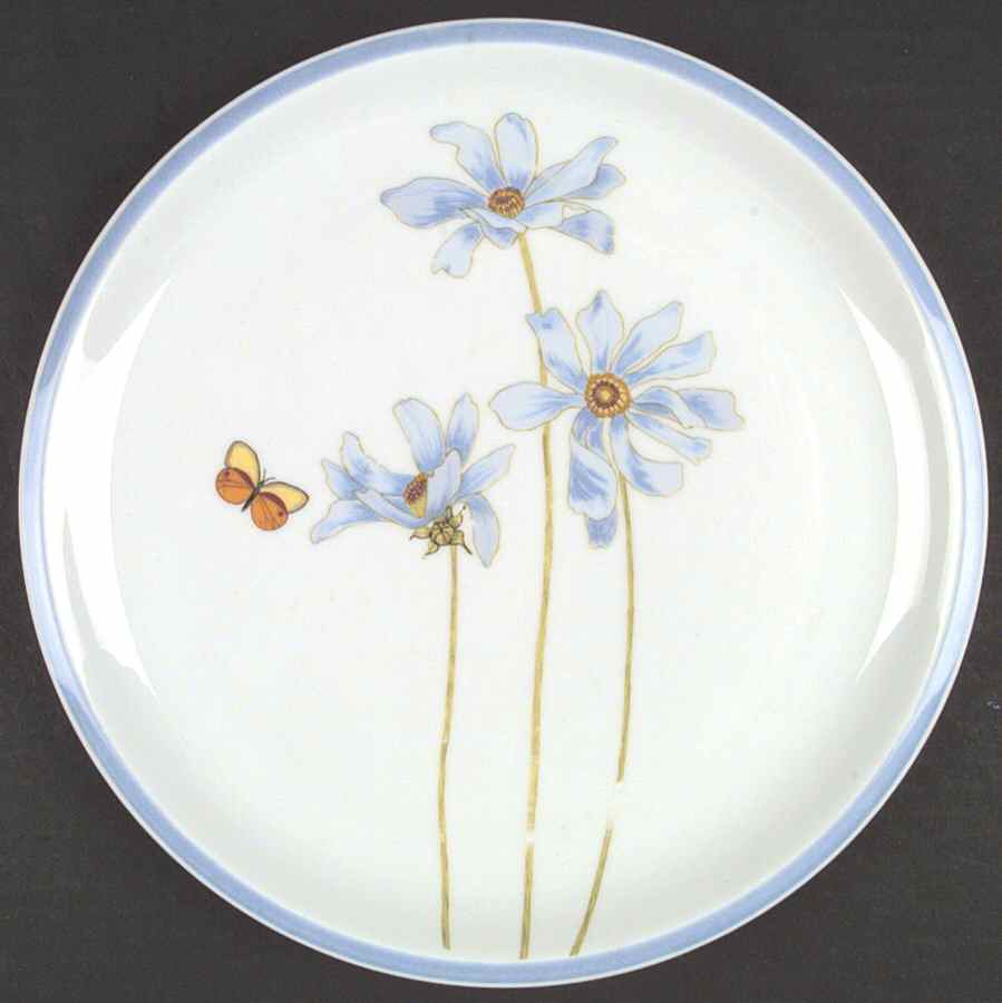 Blue Daisy Touch of Blue Dinner Plate by Denby-Langley-1