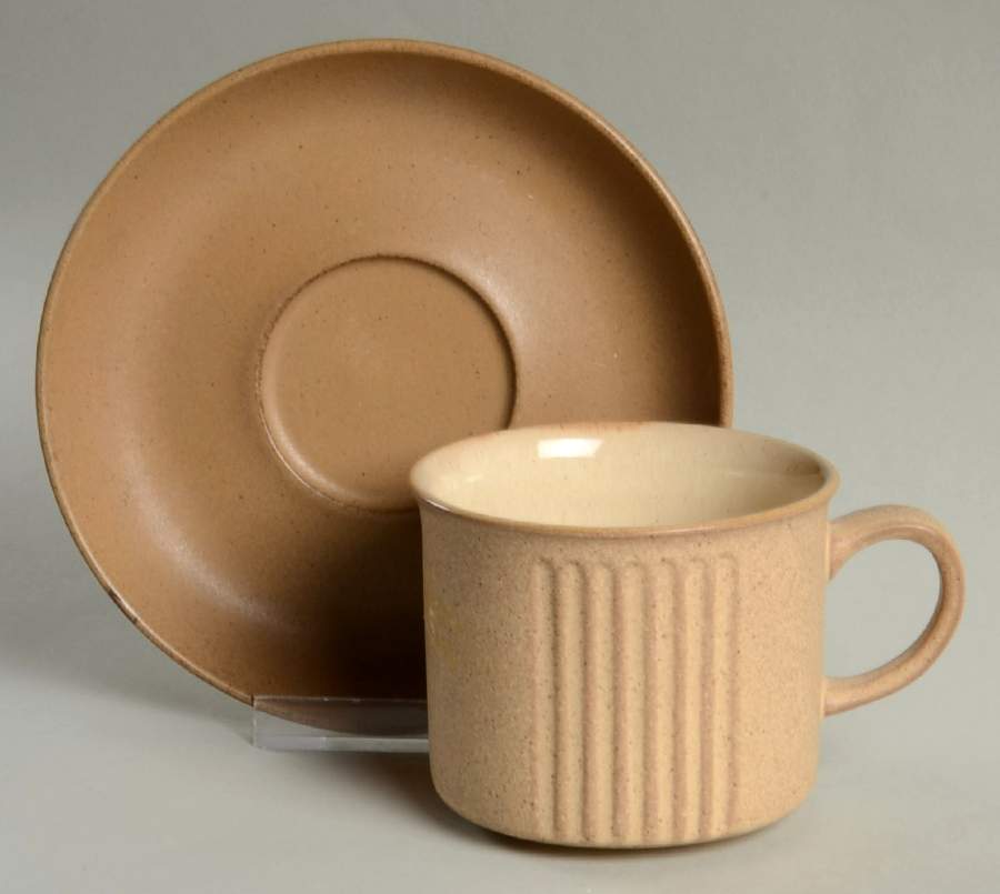 Chorus Flat Cup & Saucer Set by Denby-Langley-1