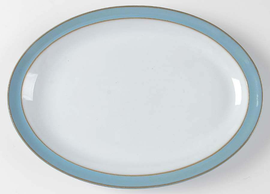 Colonial Blue 12" Oval Serving Platter by Denby-Langley-1