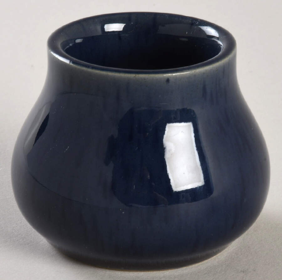 Cottage Blue Mustard Jar No Lid by Denby-Langley-1