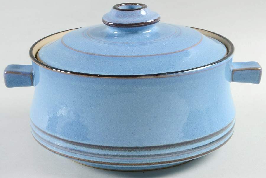 Corfu Blue and Rust 2 Qt Round Covered Casserole by Denby-Langley-1