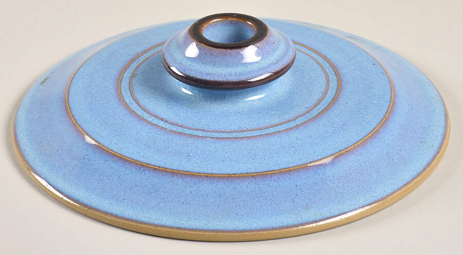 Corfu Blue and Rust Lid for 1.25 Qt Round Casserole by Denby-Langley-1