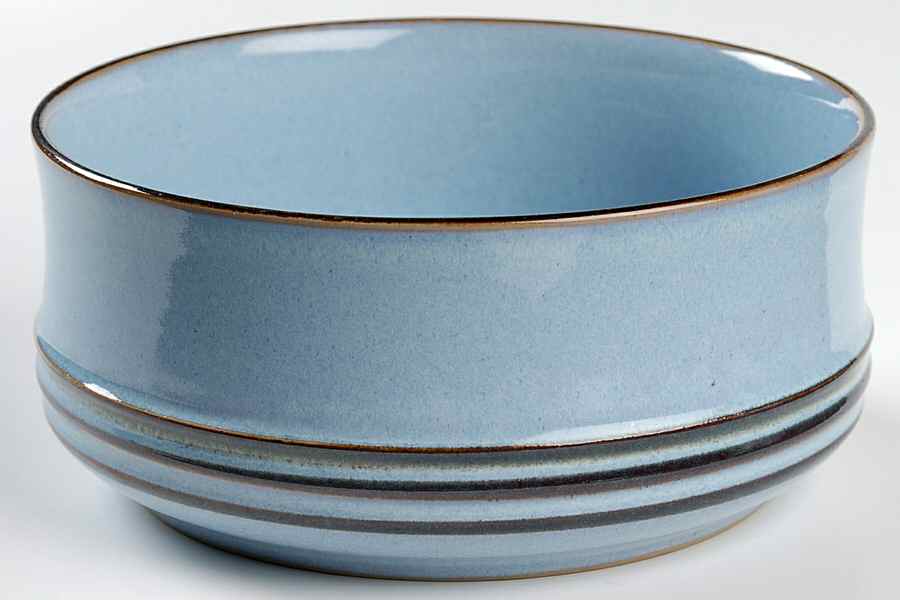 Corfu Blue and Rust 7" Round Vegetable Bowl by Denby-Langley-1