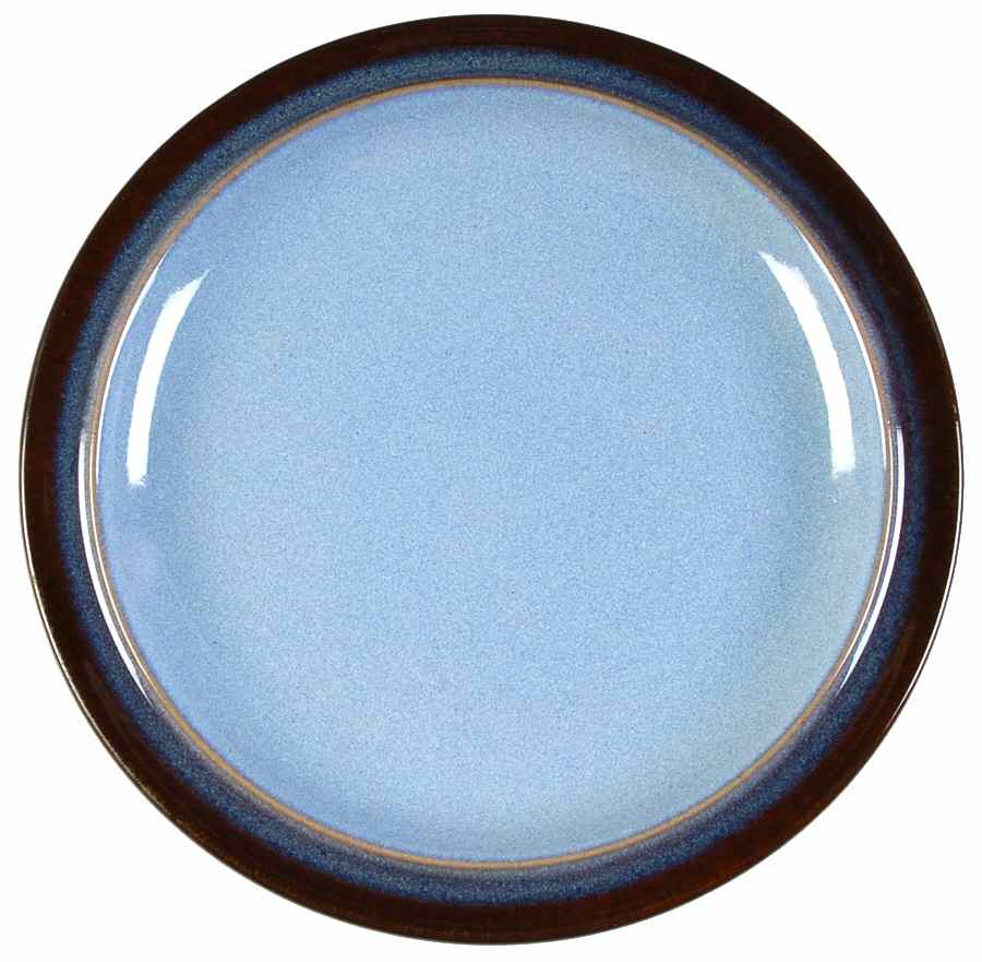 Corfu Blue and Rust 12" Chop Plate (Round Platter) by Denby-Langley-1