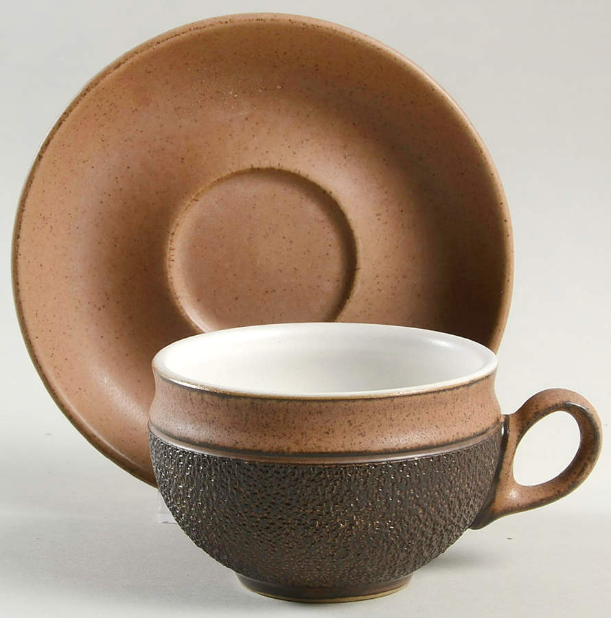 Cotswold Flat Cup & Saucer Set by Denby-Langley-1