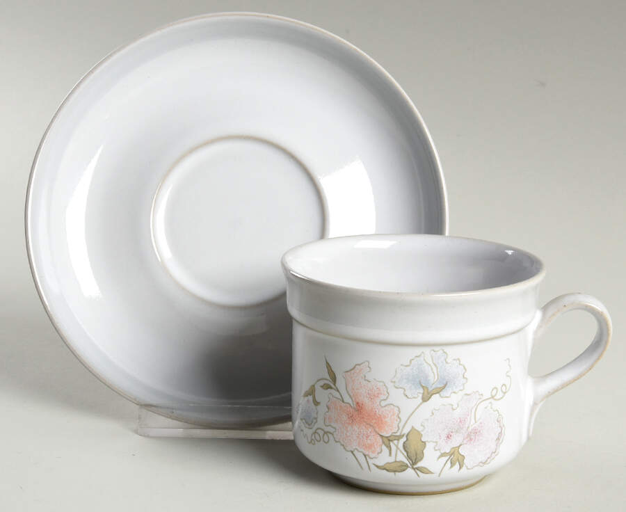Dauphine Flat Cup & Saucer Set by Denby-Langley-1