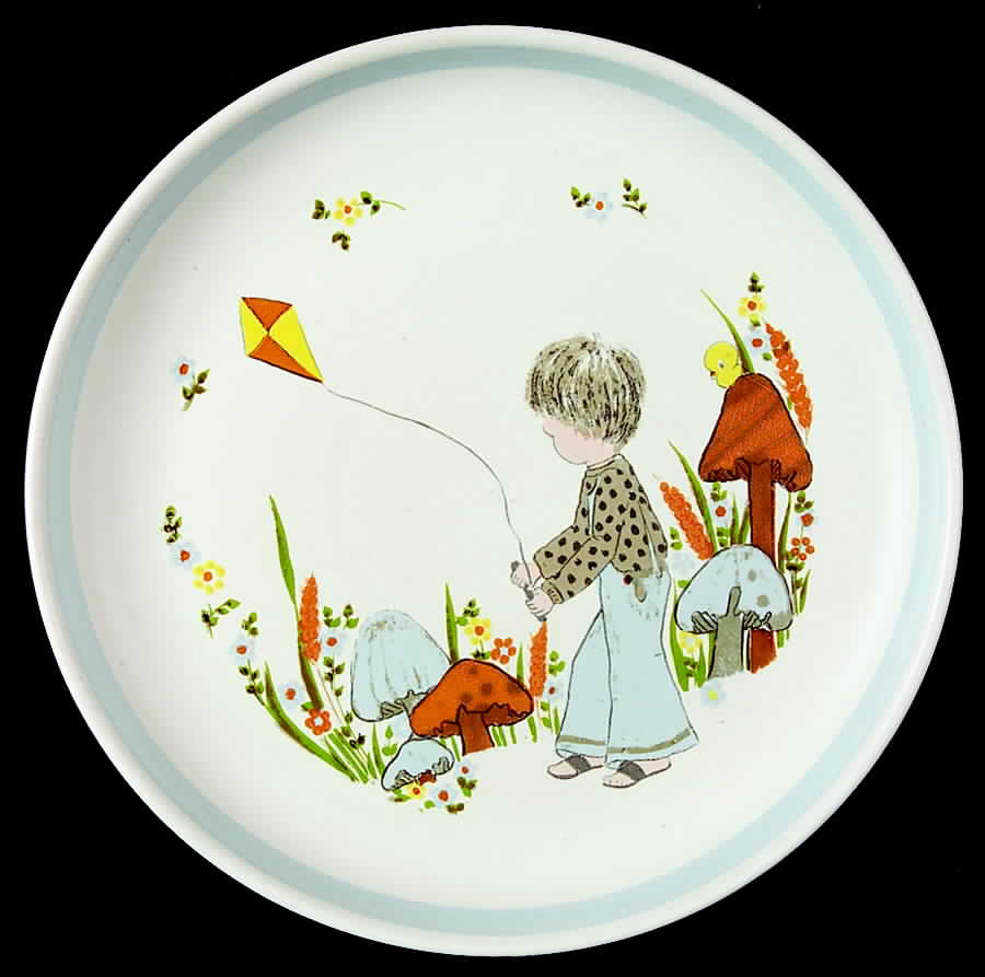 Dream Weavers (Blue) Child's Plate by Denby-Langley-1
