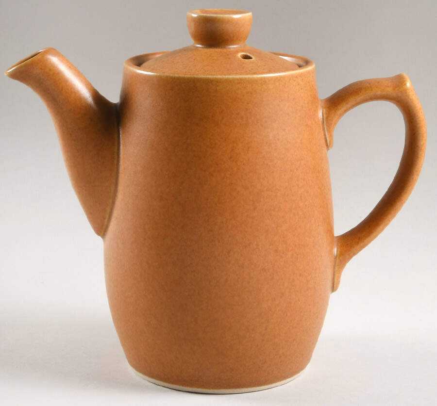 English Brown Teapot & Lid by Denby-Langley-1