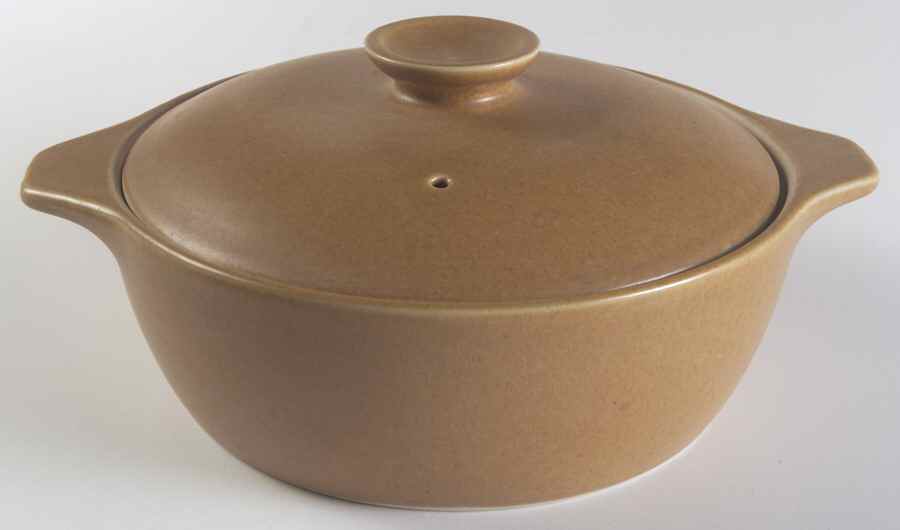 English Brown 1.75 Qt Round Covered Casserole by Denby-Langley-1