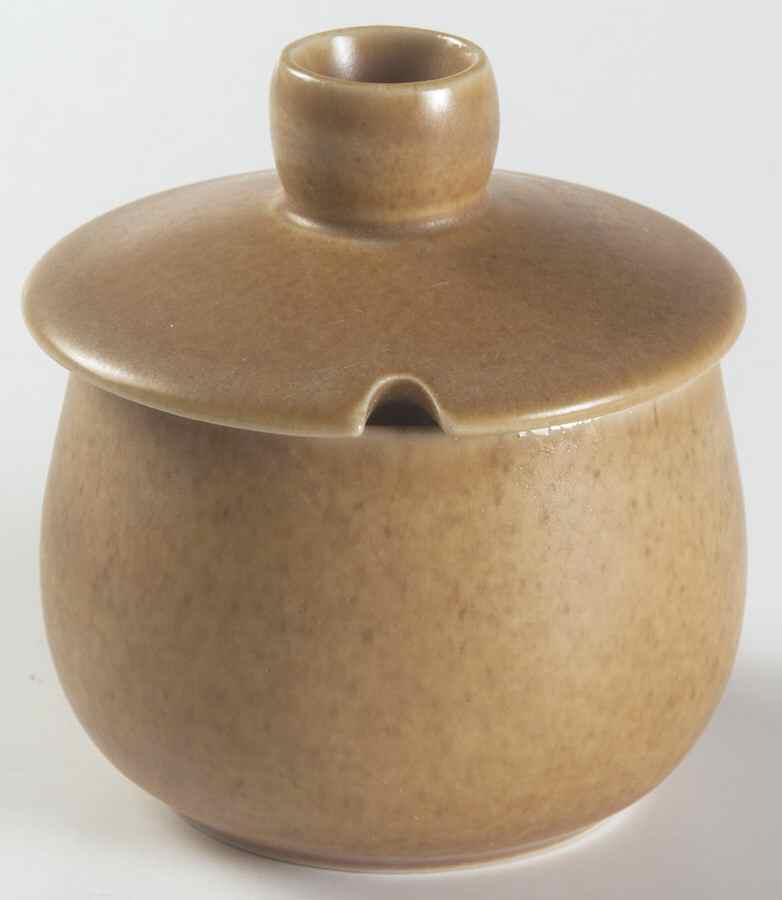 English Brown Sugar Bowl & Lid by Denby-Langley-1