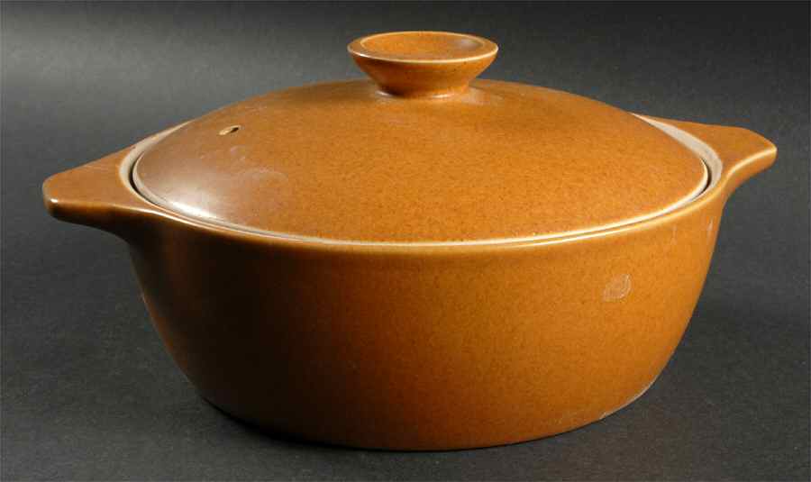 English Brown Round Covered Vegetable by Denby-Langley-1