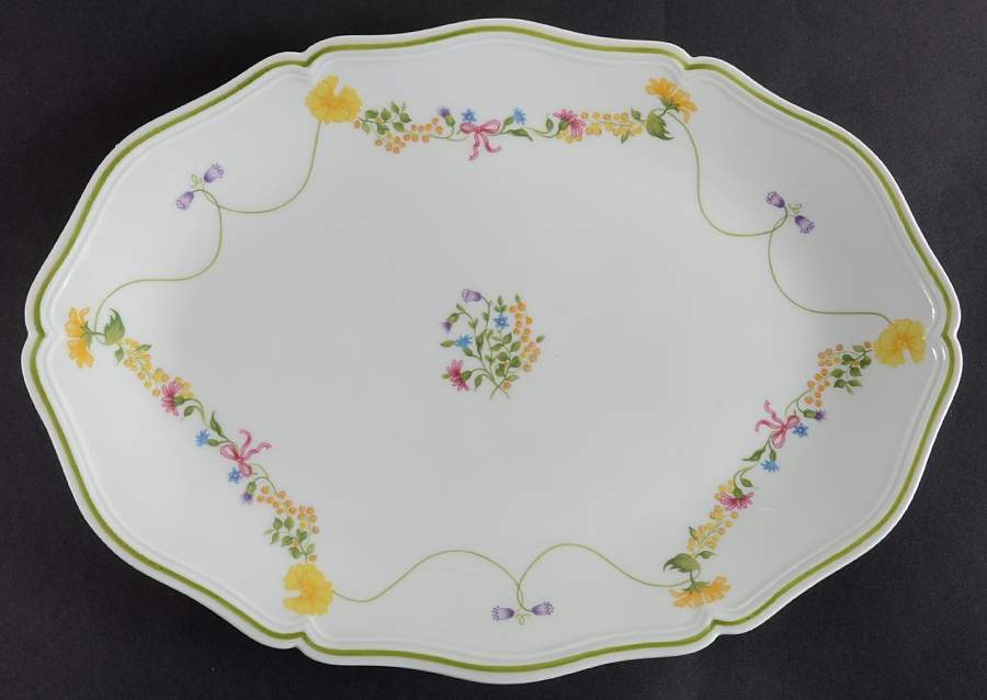Garland Crown 13" Oval Serving Platter by Denby-Langley-1