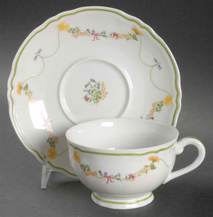 Garland Crown Footed Cup & Saucer Set by Denby-Langley-1