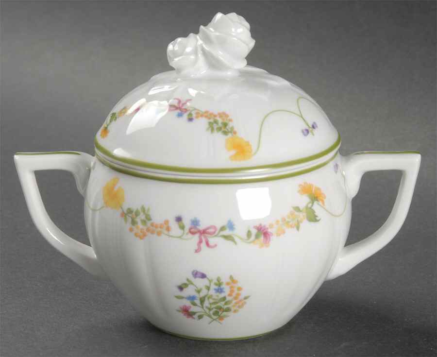 Garland Crown Sugar Bowl & Lid by Denby-Langley-1