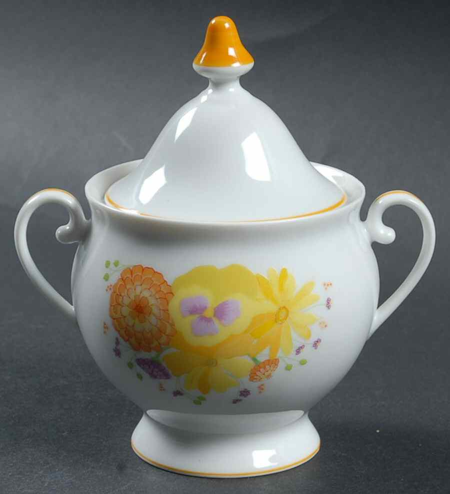 Golden Afternoon Sugar Bowl & Lid by Denby-Langley-1