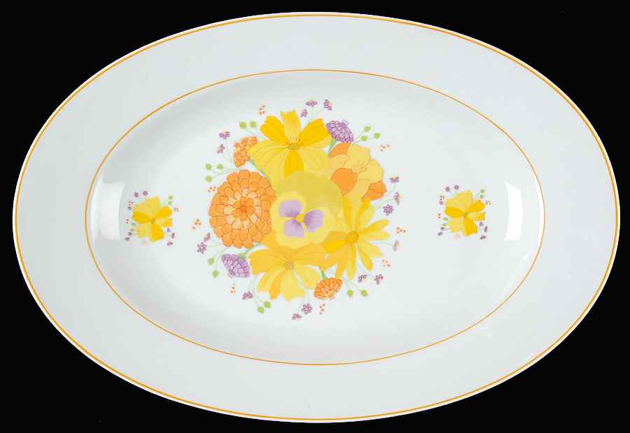 Golden Afternoon 13" Oval Serving Platter by Denby-Langley-1