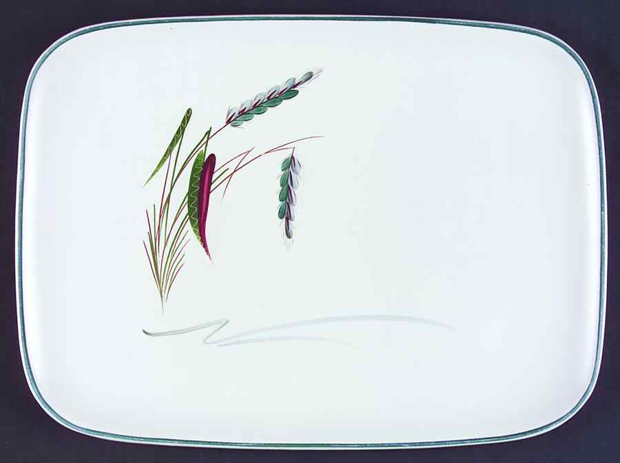 Greenwheat 13" Rectangular Serving Platter by Denby-Langley-1