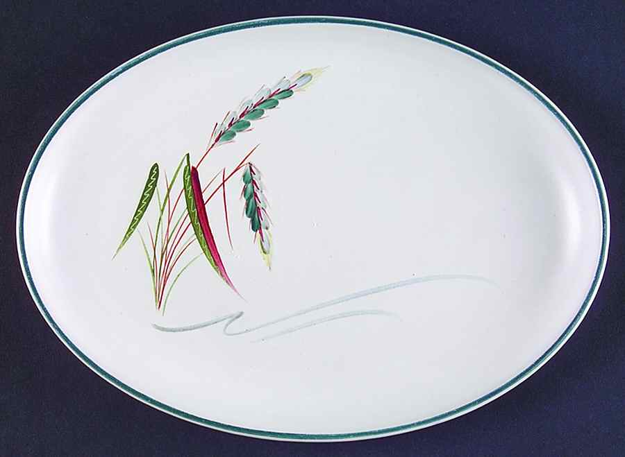 Greenwheat 9" Oval Serving Platter by Denby-Langley-1