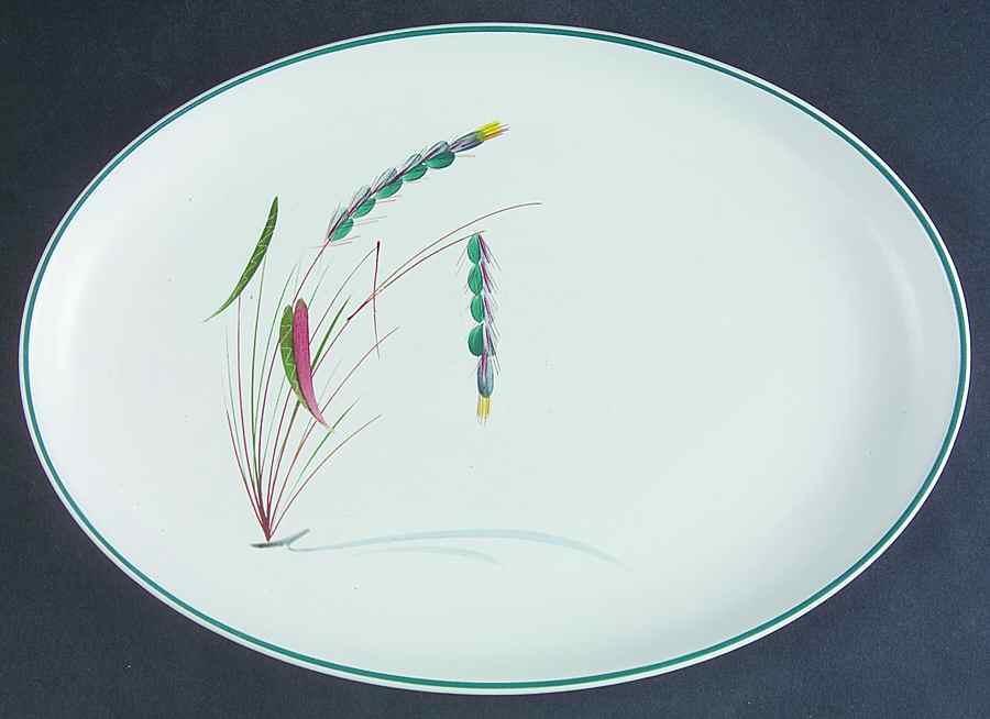 Greenwheat 12" Oval Serving Platter by Denby-Langley-1